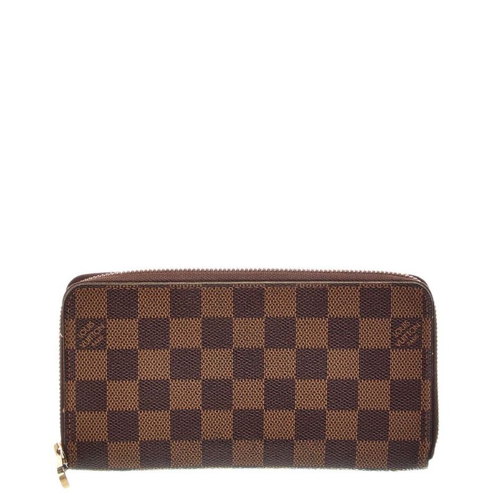 Louis Vuitton Brown Damier Ebene Canvas Zippy Wallet (Authentic Pre-Loved)